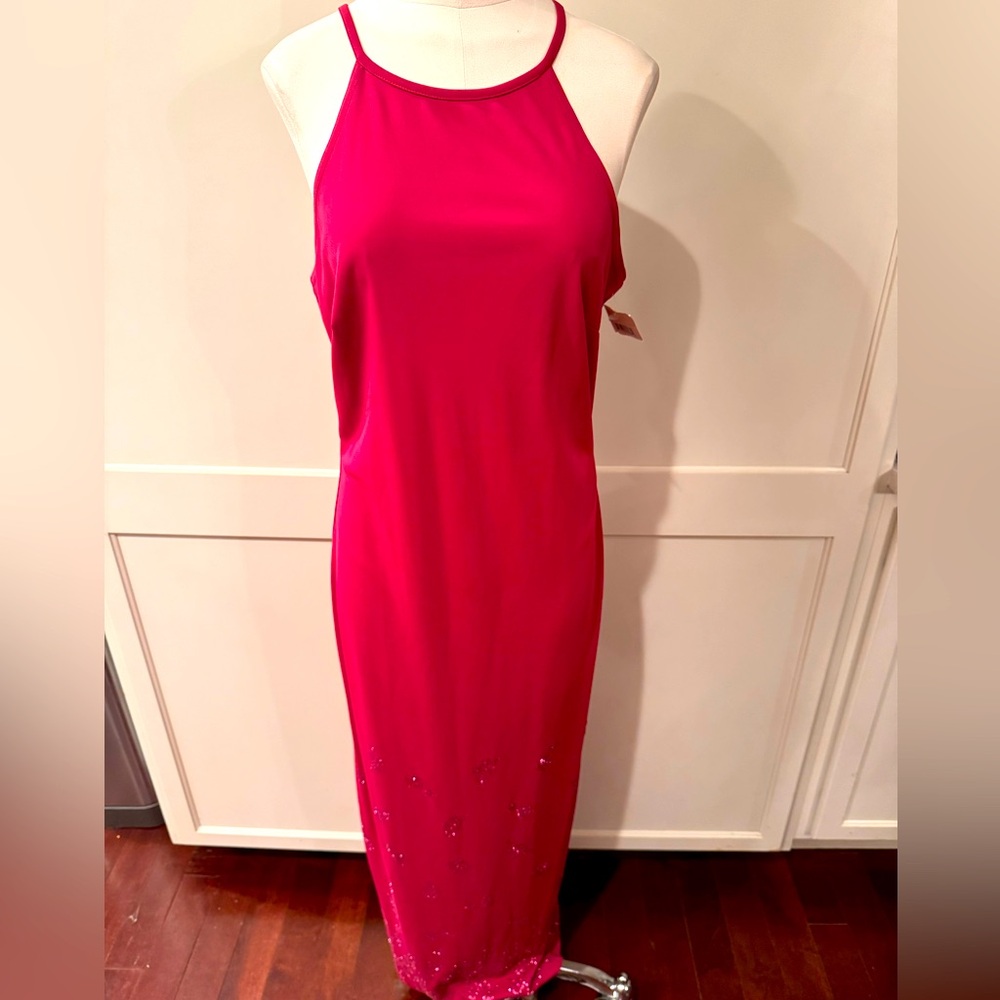 Elegant Pink Sleeveless Dress